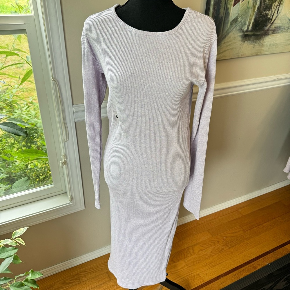 NWOT Vans Stormlight Two Moons Midi Long Sleeve Dress Women's L Lavender‎ Violet